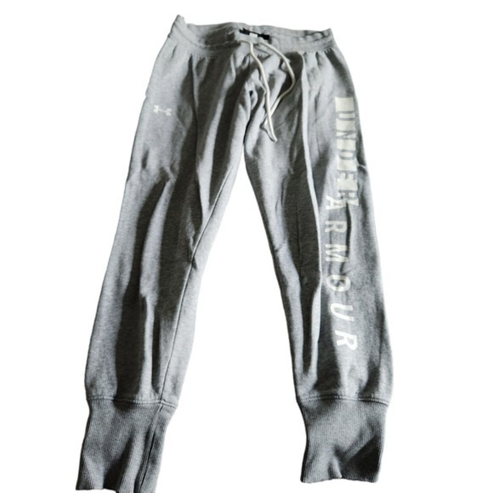 Under Armour Rival Fleece‎ Wordmark Logo Joggers Grey Men’s Size S